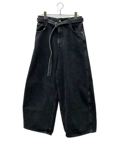 ETRE TOKYO EDWIN デニムパンツ ベルベット ワイド EDWINコラボ 1225220108-0 レディース SIZE S エトレトウキョウ エドウィン