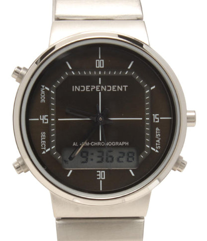 美品 INDEPENDENT 腕時計 クオーツ ブラック C201-003476-03 メンズ インディペンデント