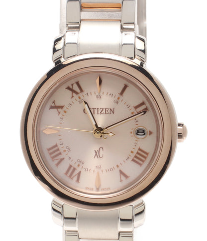 美品 CITIZEN 腕時計 hikariコレクション クロスシ― xC ソーラー ES9445-57W レディース シチズン