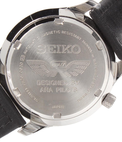 SEIKO 腕時計 ANAコラボ ANAパイロットモデル 自動巻き ブラック 7S26-0620 メンズ セイコー