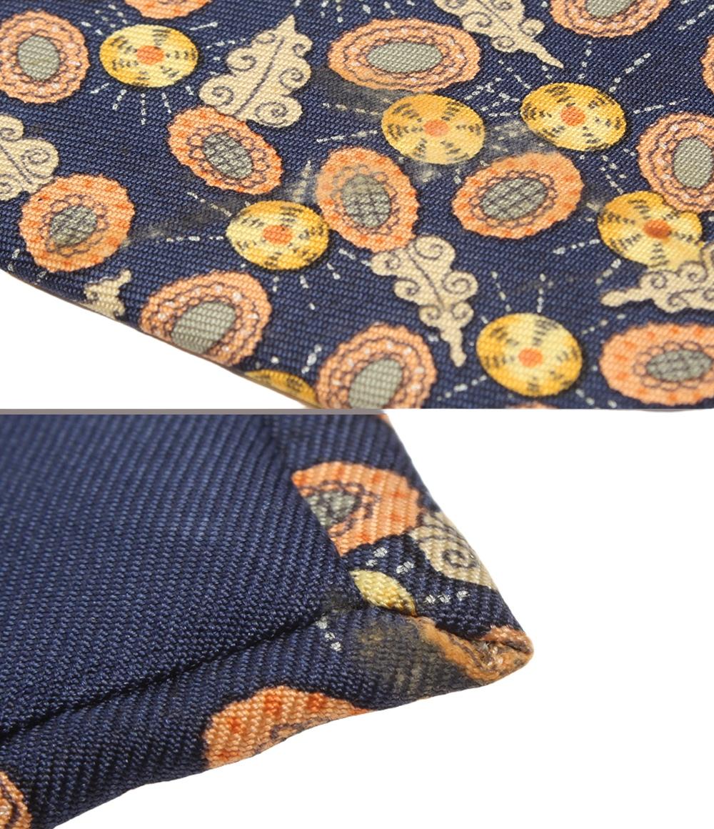 エルメス ネクタイ シルク100％ 宝石の花 メンズ HERMES