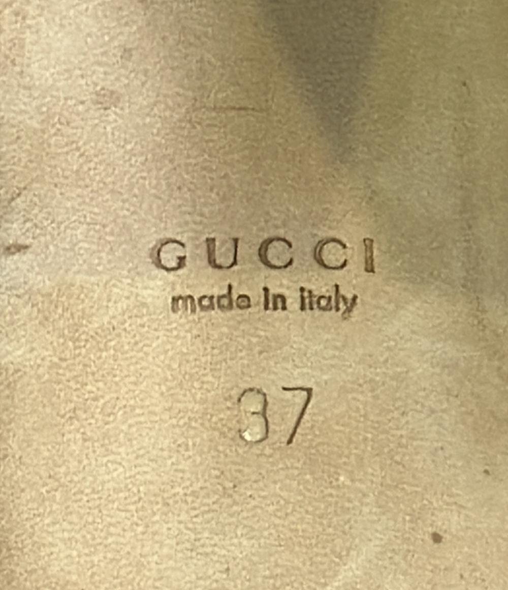 GUCCI アンクルストラップサンダル ホースビット チャンキーヒール レディース SIZE 37 (23.5cm) グッチ