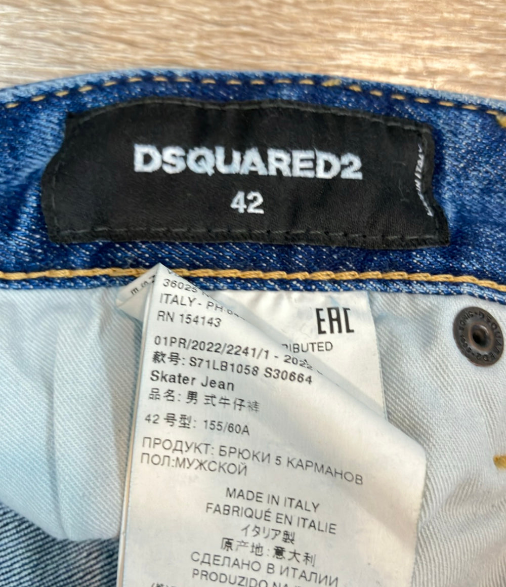 美品 DSQUARED2 デニムパンツ sex garden ボタンフライ メンズ SIZE 42 (XS) ディースクエアード