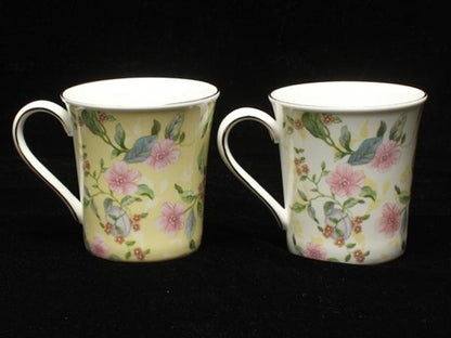 美品 ウェッジウッド マグカップ 2点セット ペア スウィートプラム ダマスク SWEET PLUM DAMASK WEDGWOOD