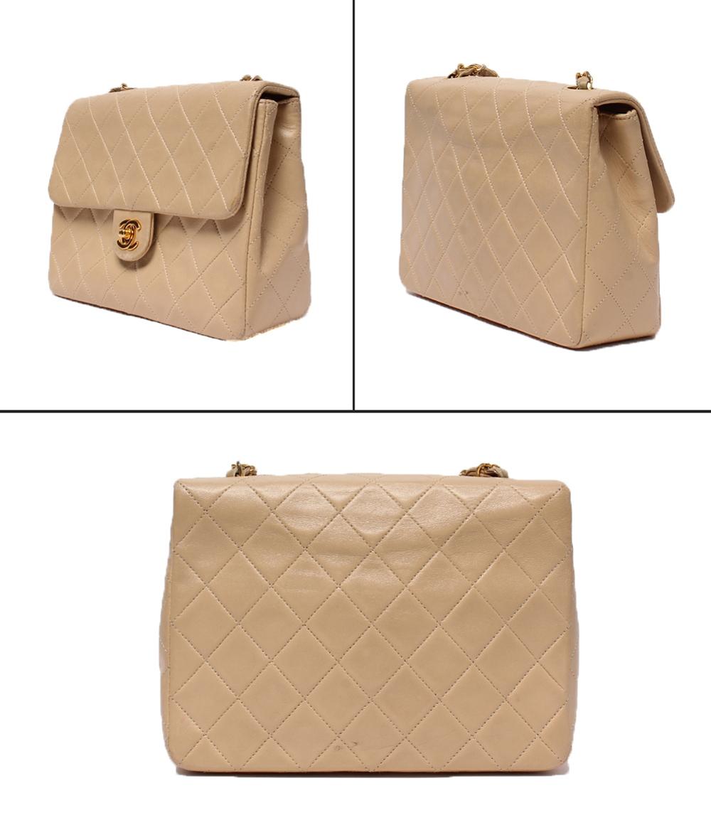 CHANEL チェーンショルダーバッグ ラムスキン ゴールド金具 斜め掛け ミニマトラッセ レディース シャネル
