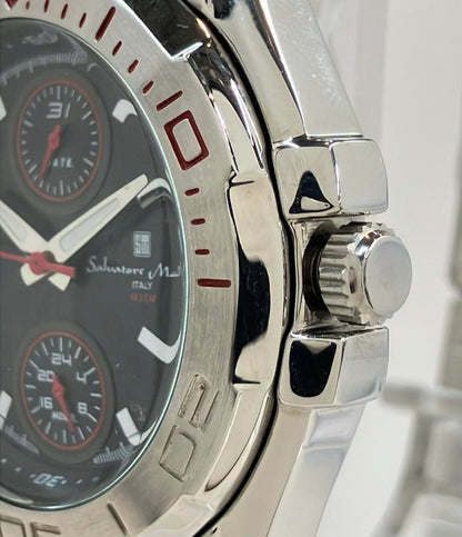 サルバトーレマーラ ③-297  602 Salvatore Marra腕時計 クオーツ ブラック s メンズ