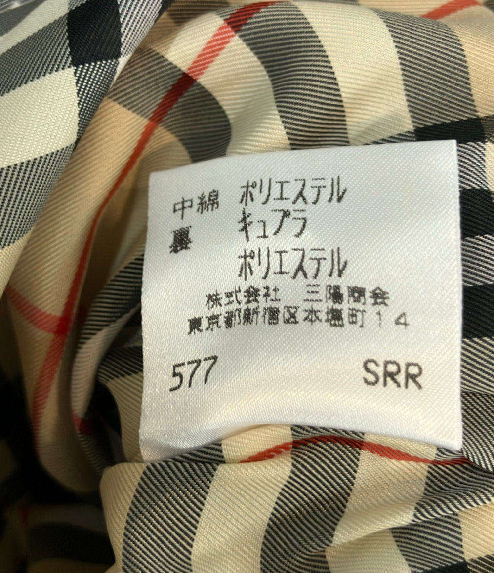 Burberrys 中綿ロングコート 内側ノバチェック フロントジップ マジックテープ フード付き レディース SIZE 9AR (M) バーバリーズ