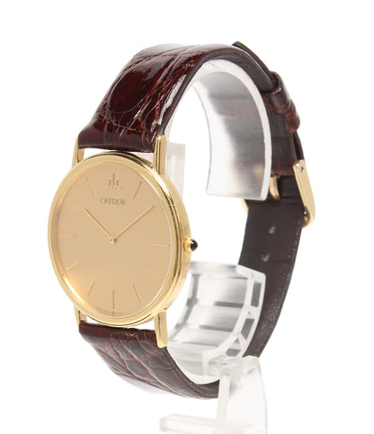 SEIKO CREDOR 腕時計 18KT クオーツ ゴールド 5A74-0030 メンズ セイコー・クレドール