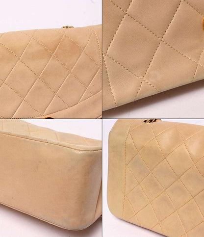 CHANEL チェーンショルダーバッグ 肩掛け 斜め掛け シングルチェーン シングルフラップ ゴールド金具 4番台 マトラッセ レディース シャネル