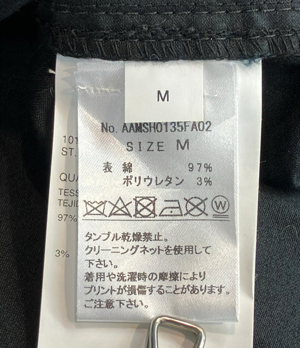 1017ALYX 9SM 半袖 コットンシャツ ジップアップ メンズ SIZE M イチゼロイチナナアリクスキューエスエム