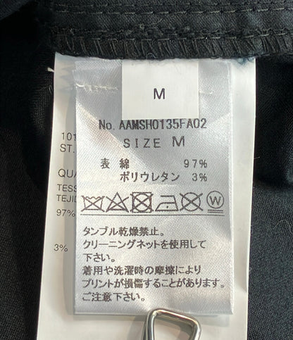 1017ALYX 9SM 半袖 コットンシャツ ジップアップ メンズ SIZE M イチゼロイチナナアリクスキューエスエム