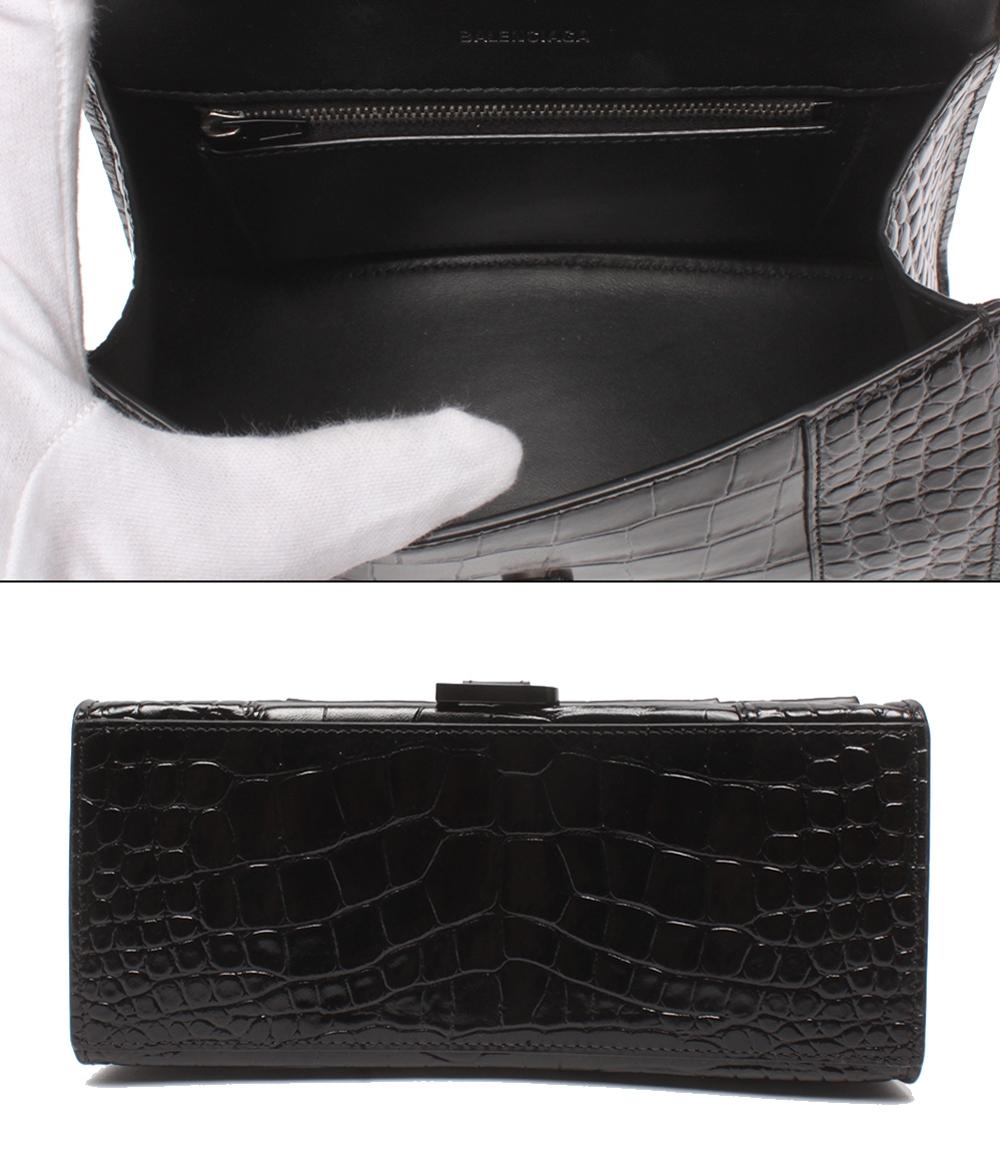 BALENCIAGA 2WAYハンドバッグ ショルダーバッグ クロコ型押し 肩掛け