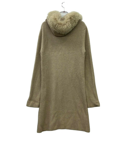 'S Max Mara 長袖カーディガン ファー付き ニット ロング レディース SIZE M エス マックスマーラ