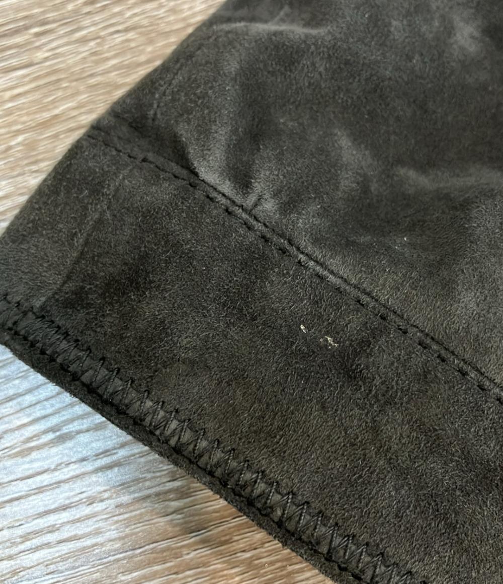 LOEWE ノーカラージャケット レザー スエード レディース SIZE 40 (M) ロエベ
