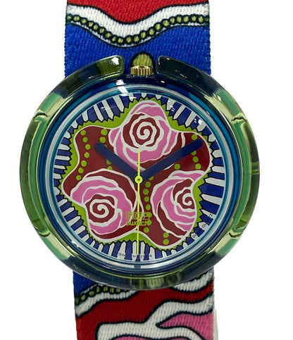 美品 スウォッチ 腕時計 クオーツ マルチカラー レディース Swatch