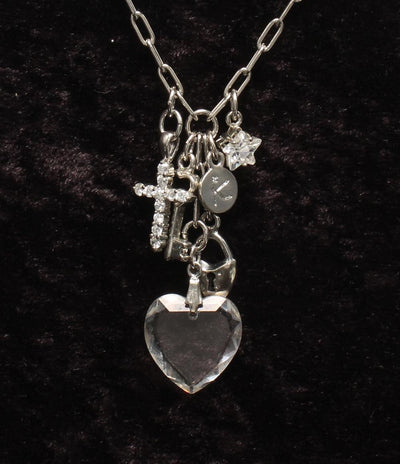 クミキョク ネックレス ハートモチーフ クロスモチーフ チャーム レディース 組曲