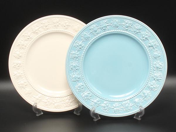 美品 WEDGWOOD プレート 大皿 2点セット 27cm フェスティビティ アイボリー ブルー ウエッジウッド