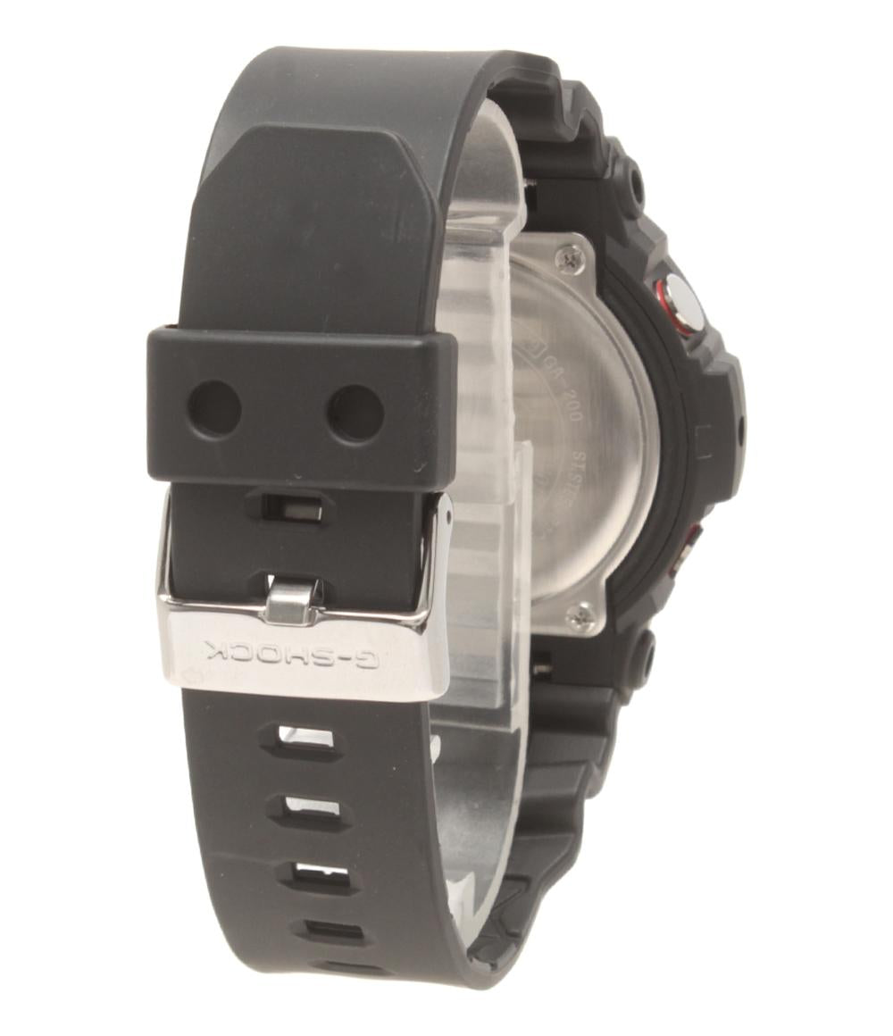 美品 カシオ 腕時計 G-SHOCK クオーツ ブラック GA-200-1AJF メンズ CASIO