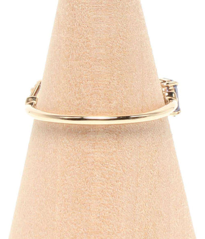 美品 agete リング 指輪 K10 アメジスト カイヤナイト ラブラドライト ダイヤ0.012ct レディース SIZE 11号 アガット