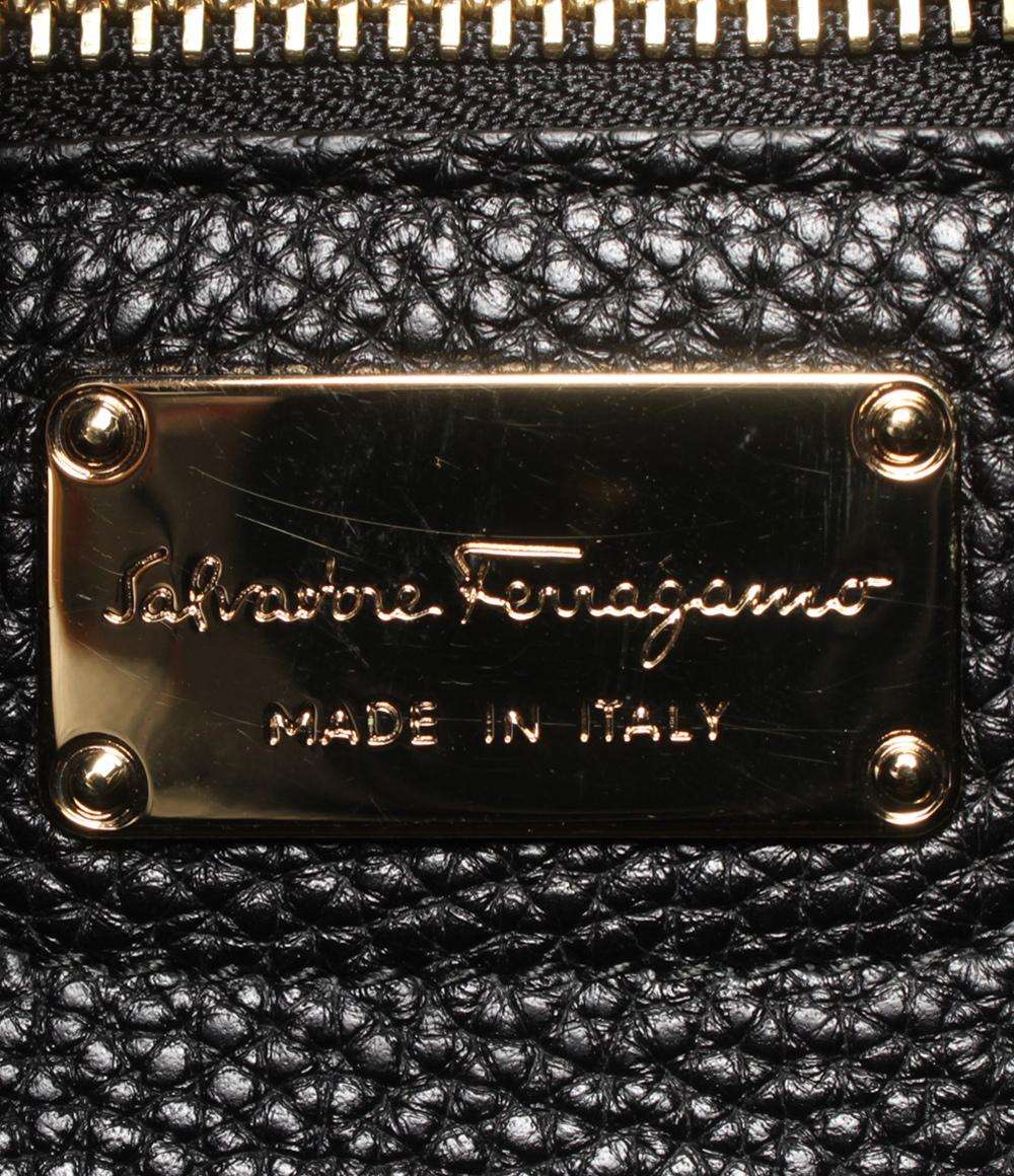 美品 Salvatore Ferragamo 2way ハンドバッグ ショルダーバッグ 斜め掛け 肩掛け ガンチーニ アリーホーボーバッグ GG-21F865 レディース