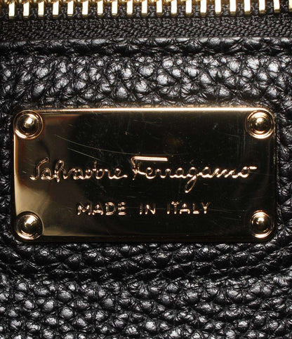 美品 Salvatore Ferragamo 2way ハンドバッグ ショルダーバッグ 斜め掛け 肩掛け ガンチーニ アリーホーボーバッグ GG-21F865 レディース
