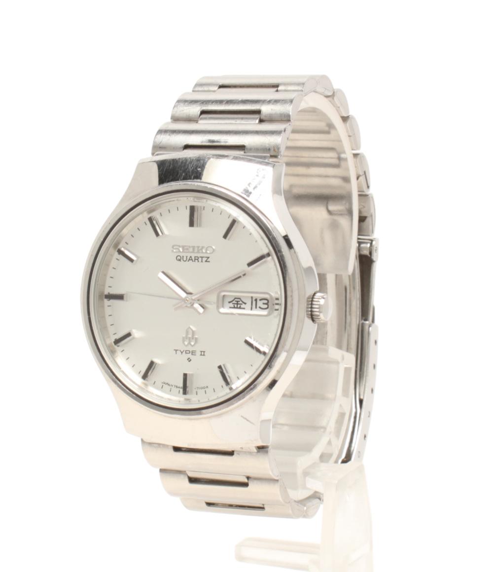SEIKO TYPE II 腕時計 Vintage Seiko Quartz Type II Stainless Steel Men's Watch - Etsy
