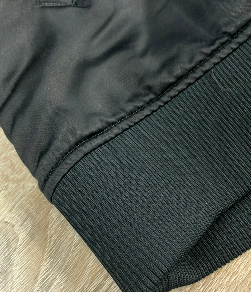 UNDERCOVER スタジアムジャンパー サテン ブルゾン 23AW フロントロゴ スナップボタン 内側キルティング UC2C4210-1 メンズ SIZE 4 (XL)