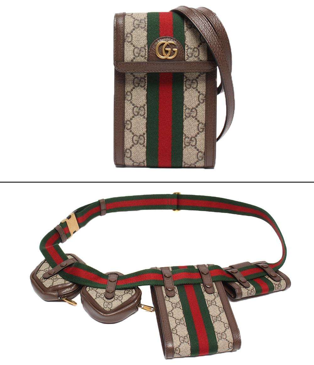 美品 GUCCI ボディバッグ ショルダーバッグ ユーティリティ オフィディア GGスプリーム 701516 0416 メンズ レディース グッチ