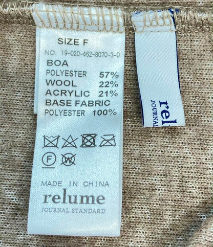 ジャーナルスタンダードレリューム ボアコート レディース SIZE F (M) JOURNALSTANDARDrelume