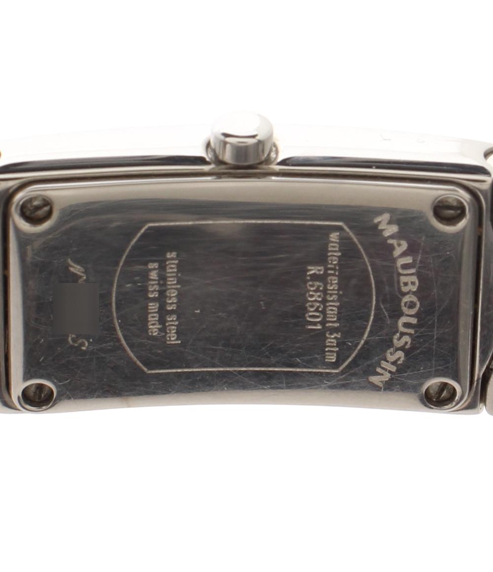 MAUBOUSSIN 腕時計 フーガ FOUGA クオーツ ブラック R.68601 レディース モーブッサン