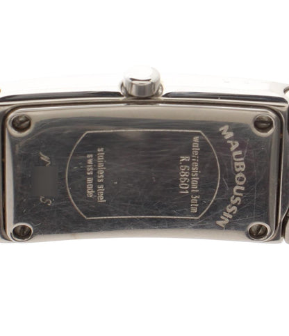 MAUBOUSSIN 腕時計 フーガ FOUGA クオーツ ブラック R.68601 レディース モーブッサン