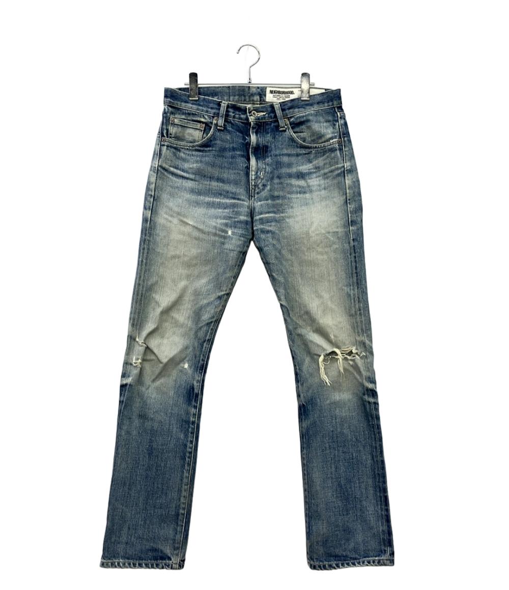 NEIGHBORHOOD デニムパンツ ダメージ加工 201XBNH-PTM11 メンズ SIZE M