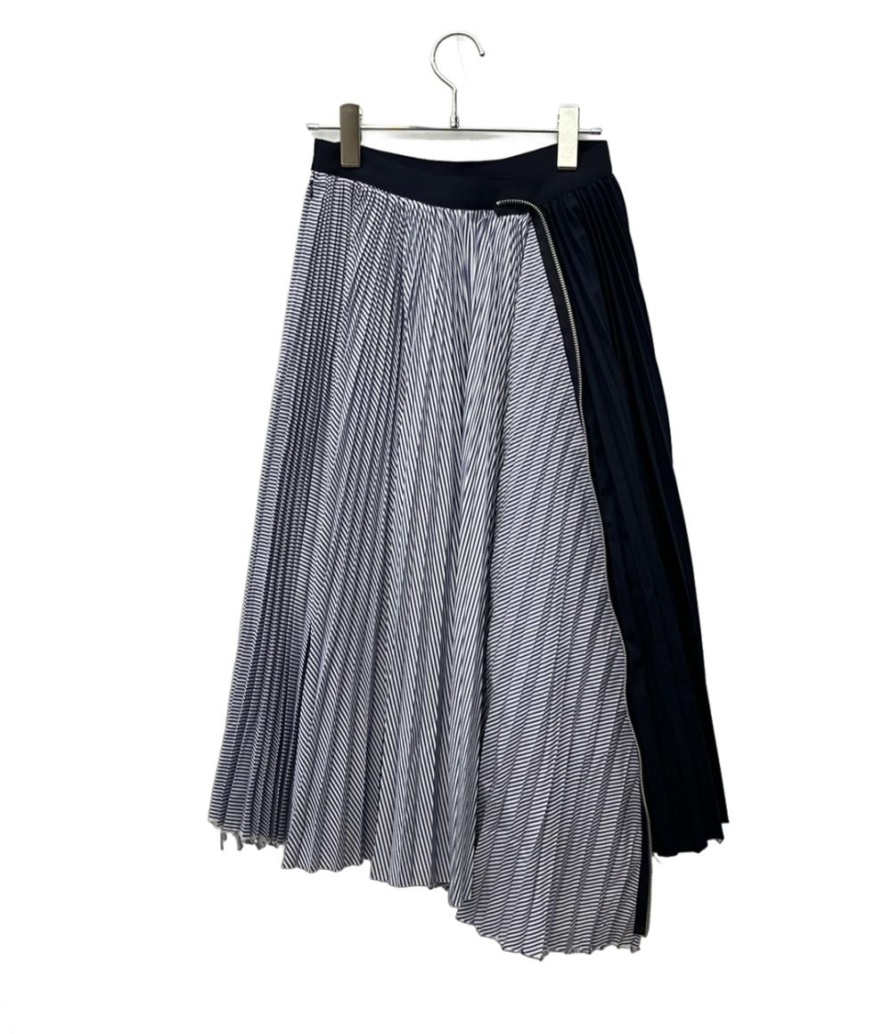 Sacai スカート プリーツ Cotton Poplin Zipper Skirt 24SS SCW-086 Sacai スカート プリーツ Cotton Poplin Zipper Skirt 24SS SCW-086