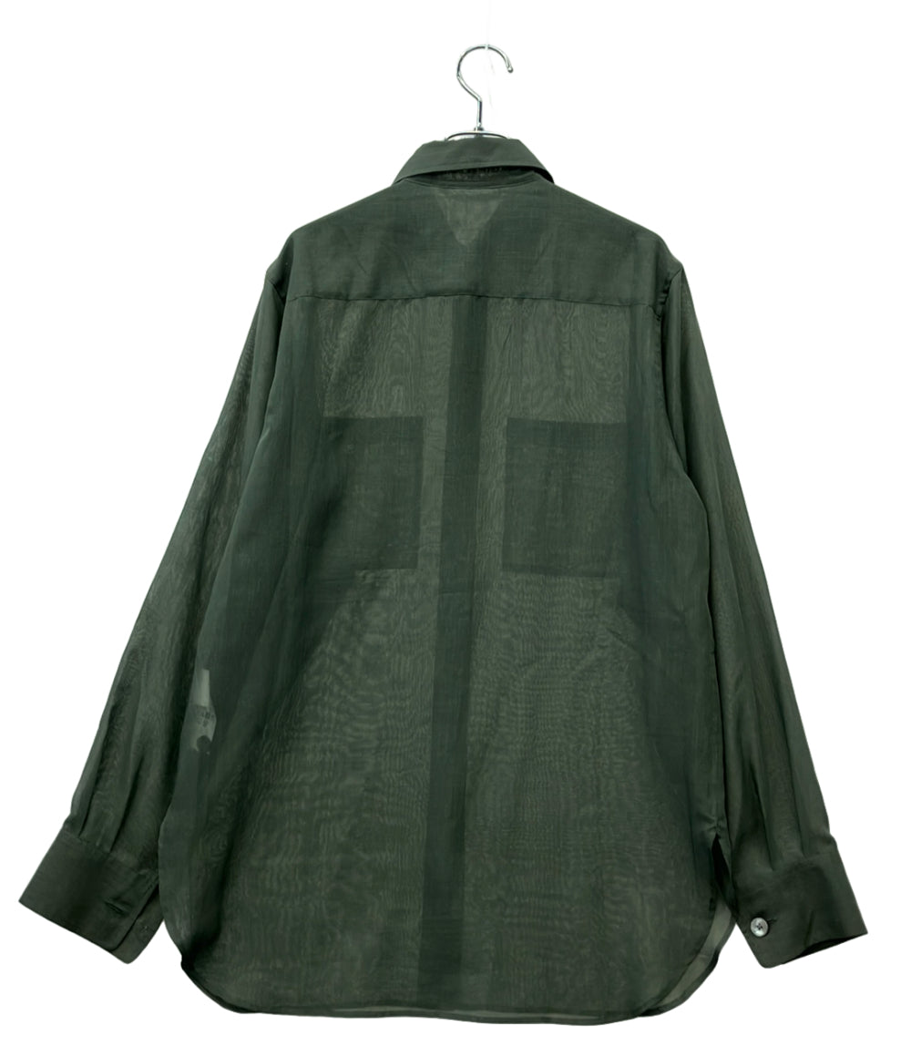 美品 AURALEE 長袖シャツ シースルー メンズ SIZE 1 (M) オーラリー