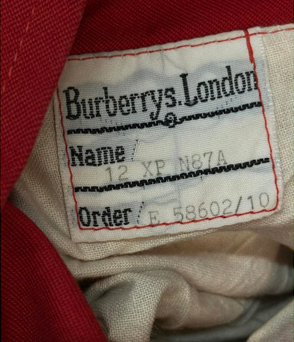 Burberrys トレンチコート レッド シングル ボタン ベルト付き レディース バーバリーズ