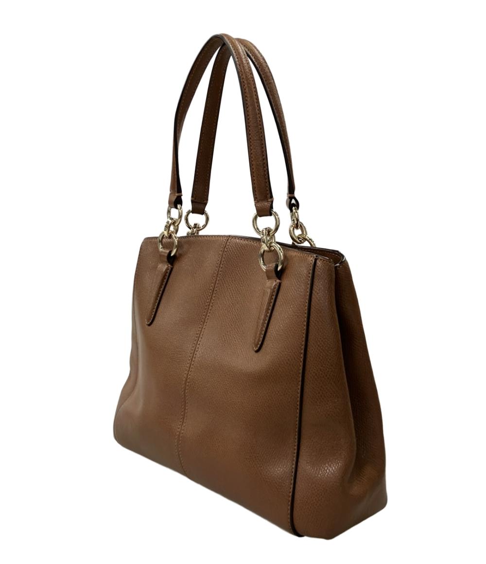 COACH 2WAY レザーバッグ　ブラウン COACH 2way ハンドバッグ ショルダーバッグ 斜め掛け F36642