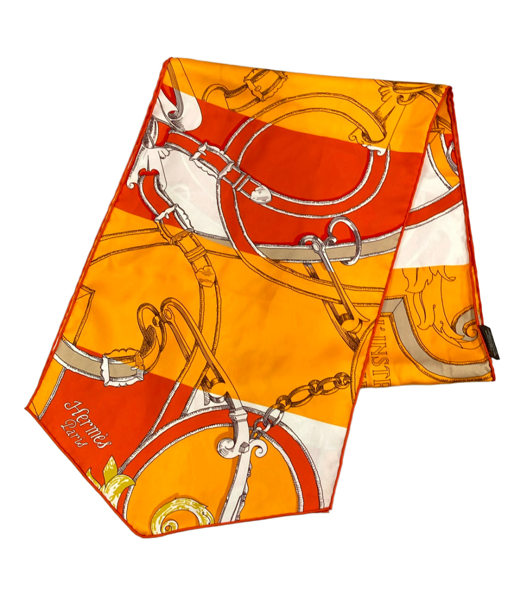 HERMES スカーフ マフラー シルク100% 帝王学 L'INSTRUCTION DU ROY レディース エルメス