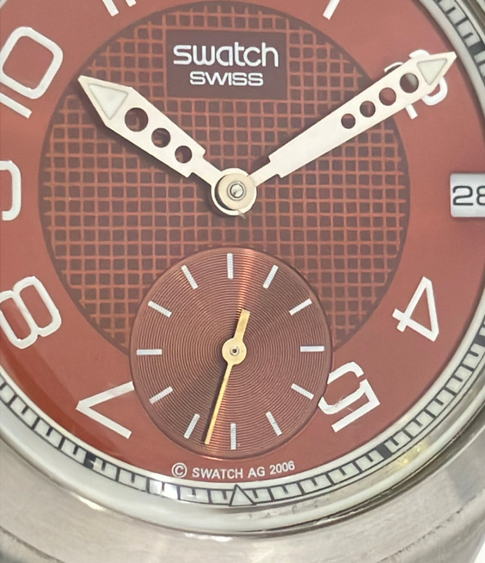Swatch 腕時計 アイロニー IRONY クオーツ ブラウン メンズ スウォッチ
