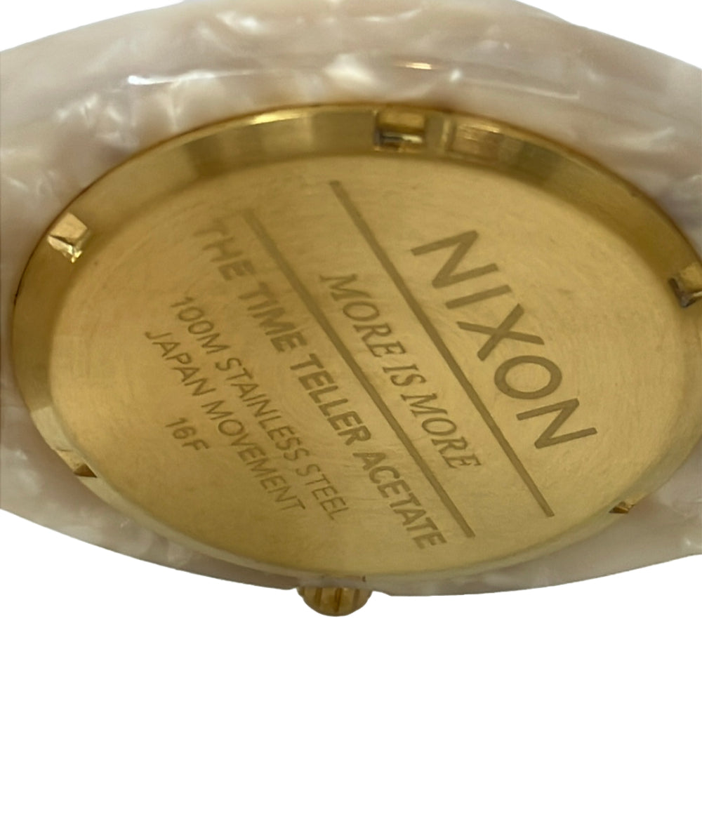 美品 NIXON 腕時計 タイムテラー クオーツ ホワイト レディース メンズ ニクソン