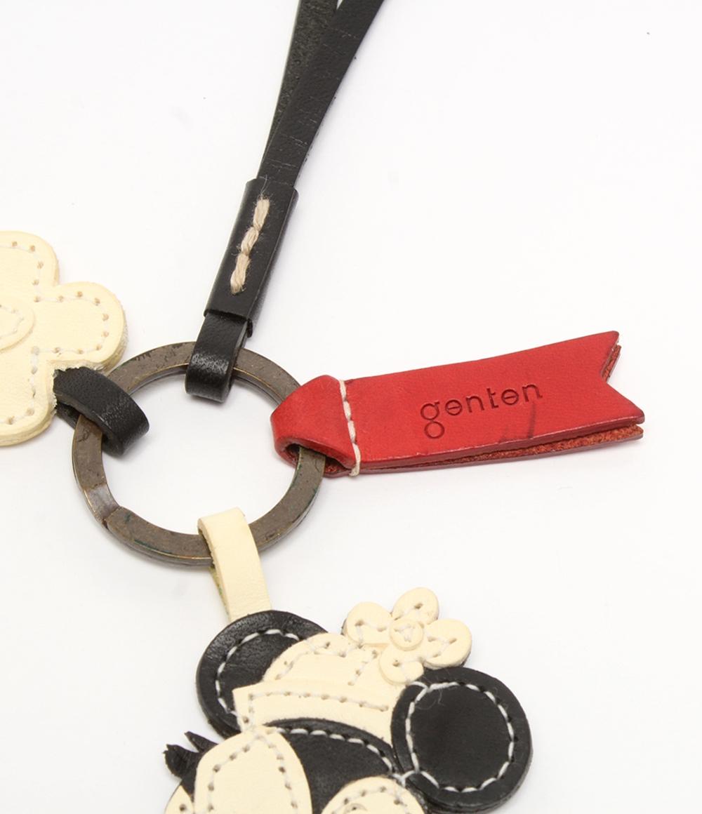 genten Disney チャーム レザー ミニーマウスモチーフ レディース ゲンテン