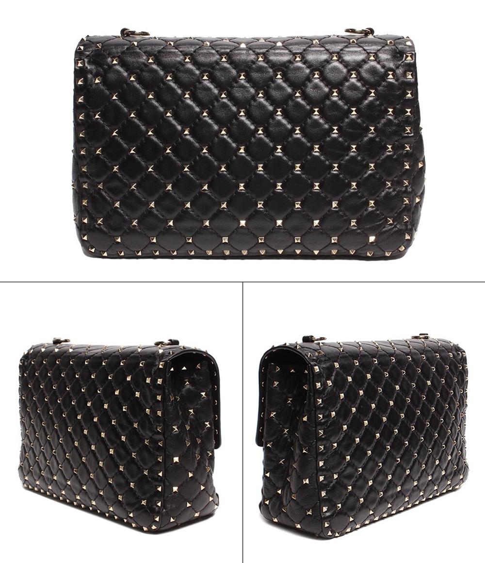 ヴァレンティノ ガラヴァーニ 2wayチェーンレザーショルダーバッグ キルティング ロックスタッズ レディース VALENTINO GARAVANI