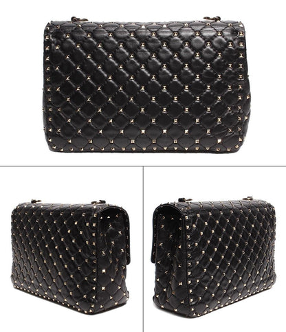 ヴァレンティノ ガラヴァーニ 2wayチェーンレザーショルダーバッグ キルティング ロックスタッズ レディース VALENTINO GARAVANI