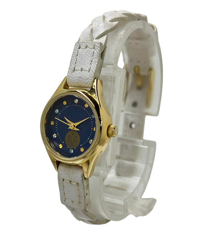 腕時計 クオーツ ネイビー レディース