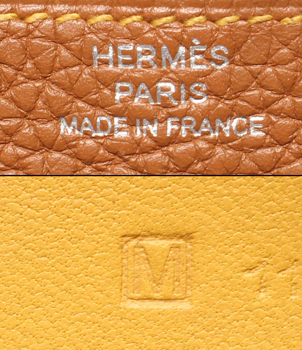 HERMES 長財布 □M刻印 シルバー金具 バイカラー ドゴンGM レディース エルメス