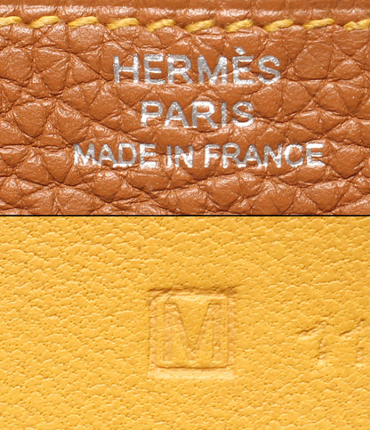 HERMES 長財布 □M刻印 シルバー金具 バイカラー ドゴンGM レディース エルメス