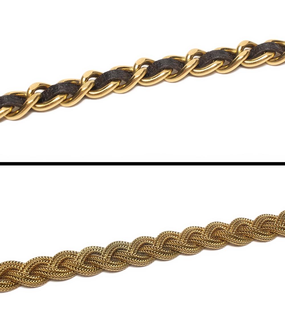 CHANEL レザー チェーンベルト COCO COIN ゴールド金具 レディース