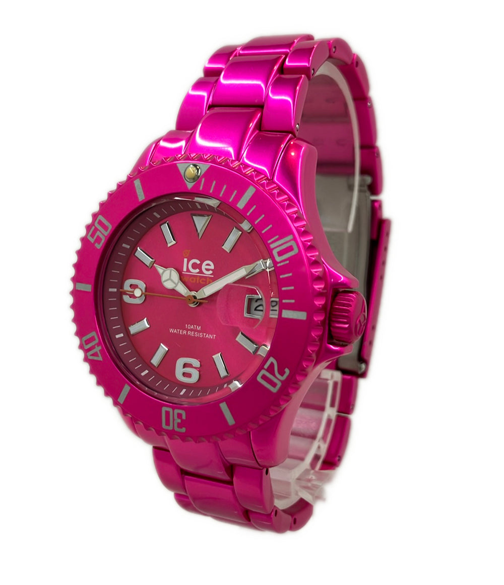 美品 ice watch 腕時計 クオーツ ピンク レディース メンズ アイスウォッチ