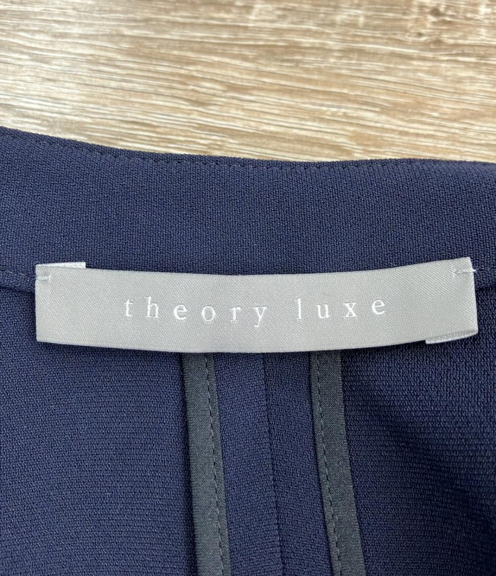 美品 theory luxe セットアップ パンツスーツ ノーカラー 03-2106475-895-042 レディース SIZE 42 (L) セオリーリュクス