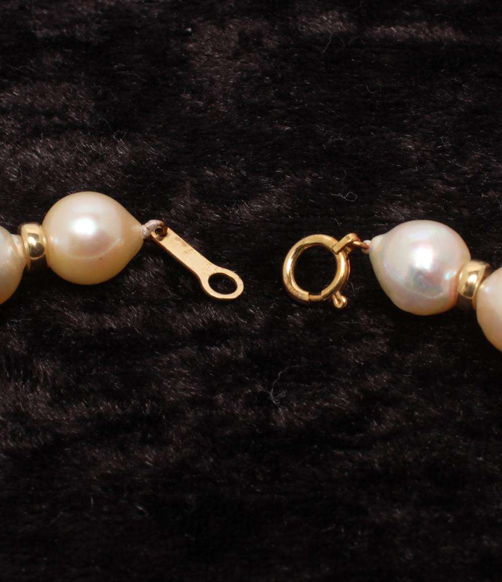 美品 ブレスレット K18 パール 7.5mm レディース