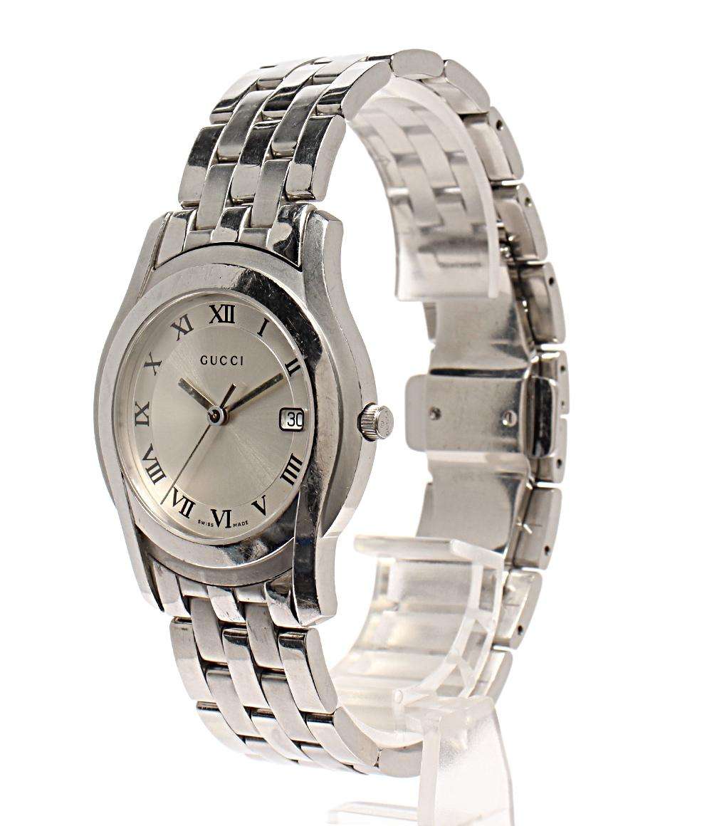 GUCCI 腕時計 クオーツ シルバー 5500M メンズ グッチ